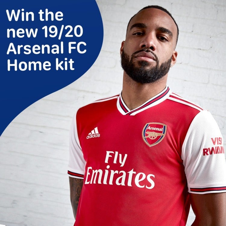 WIN- Arsenal Adult 19/20 Home Shirt