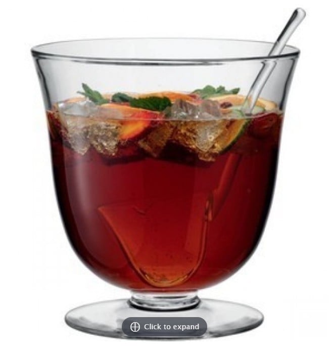 Handmade Glass Punch Bowl and Ladle