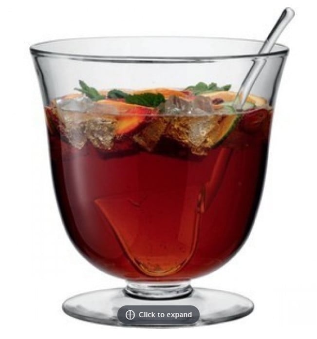Handmade Glass Punch Bowl and Ladle