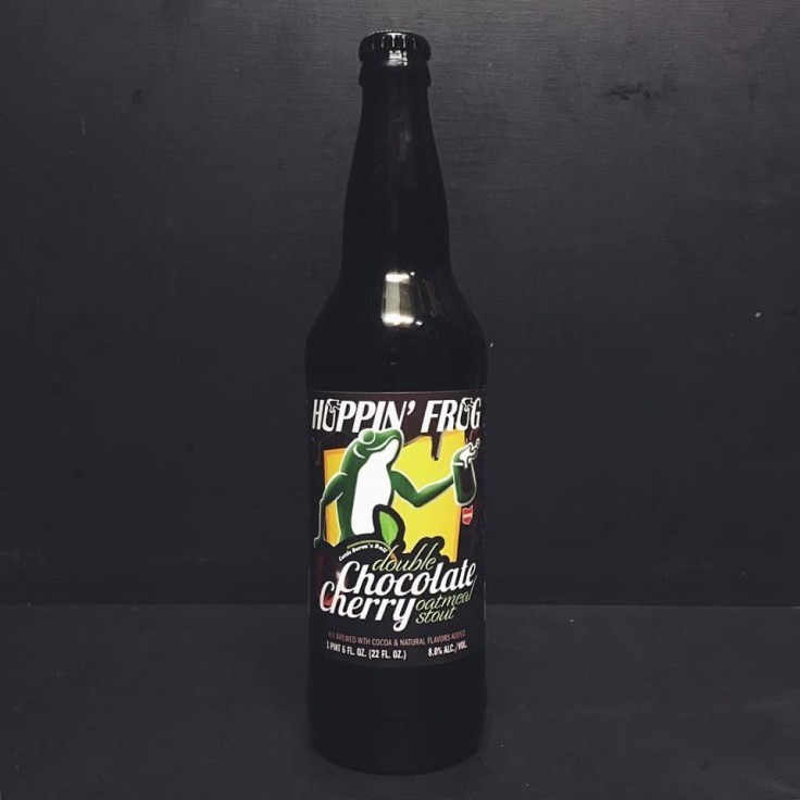 Double Chocolate Cherry Oatmeal Stout new in from hoppin frog