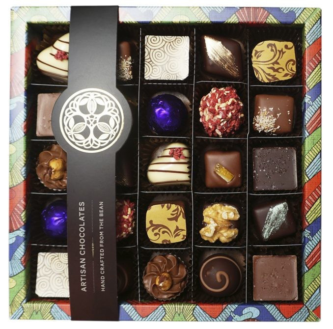 Box of 25 Artisan Chocolates Hand crafted from the bean £25.00