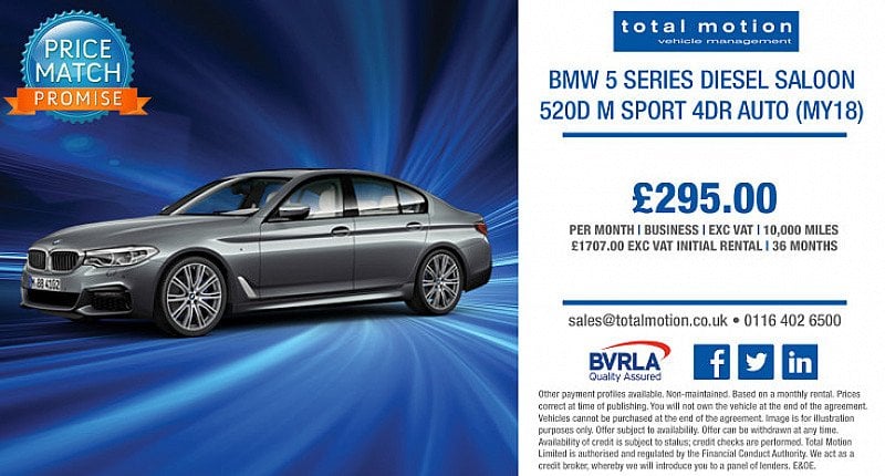 BMW 5 Series M Sport Auto Saloon | Special Business Lease at £295 p/m!