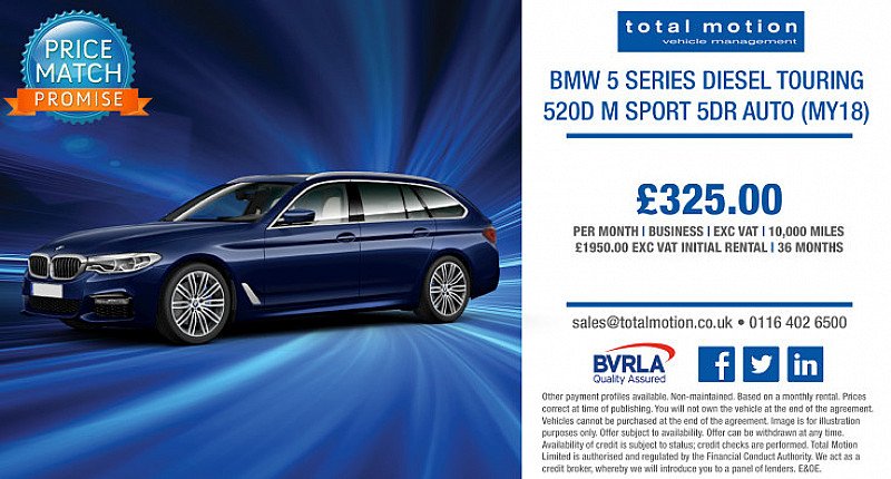 BMW 5 Series M Sport Auto Touring | Special Business Lease at £325 p/m!