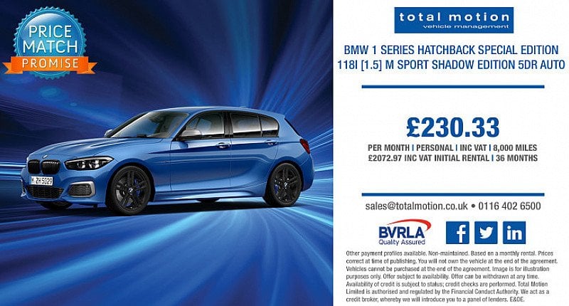 BMW 1 Series M Sport Shadow Edition Auto | Lease From £230.33 p/m!