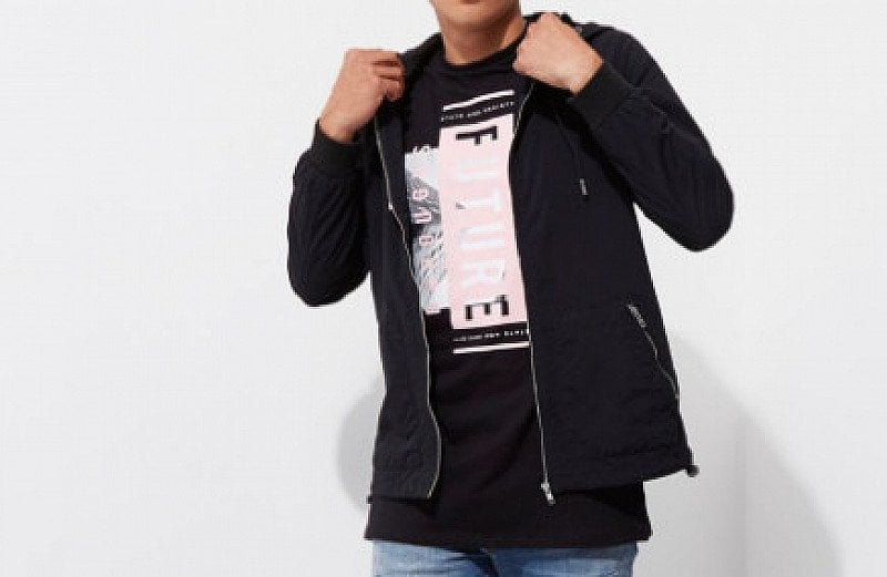 SAVE 55% on this Black Hooded Jacket!