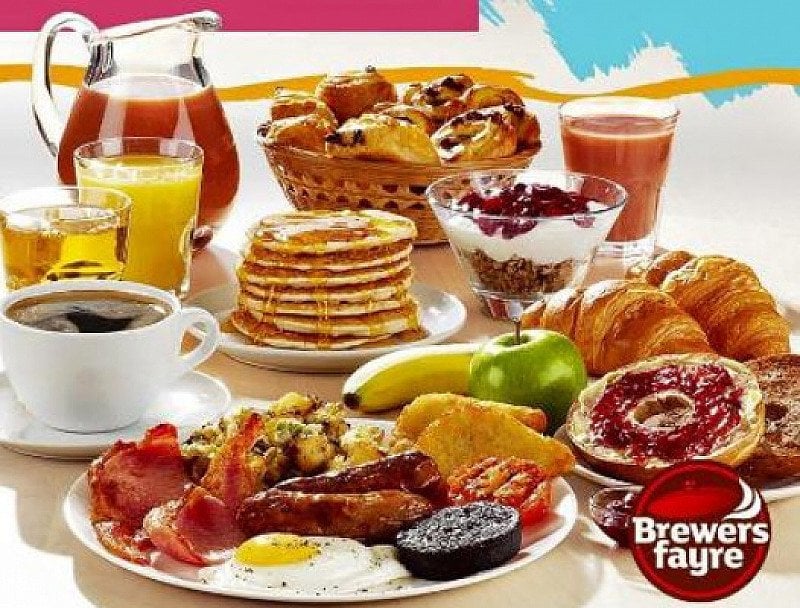 ALL YOU CAN EAT BREAKFAST £8.99 KIDS EAT FREE! Brewers Fayre