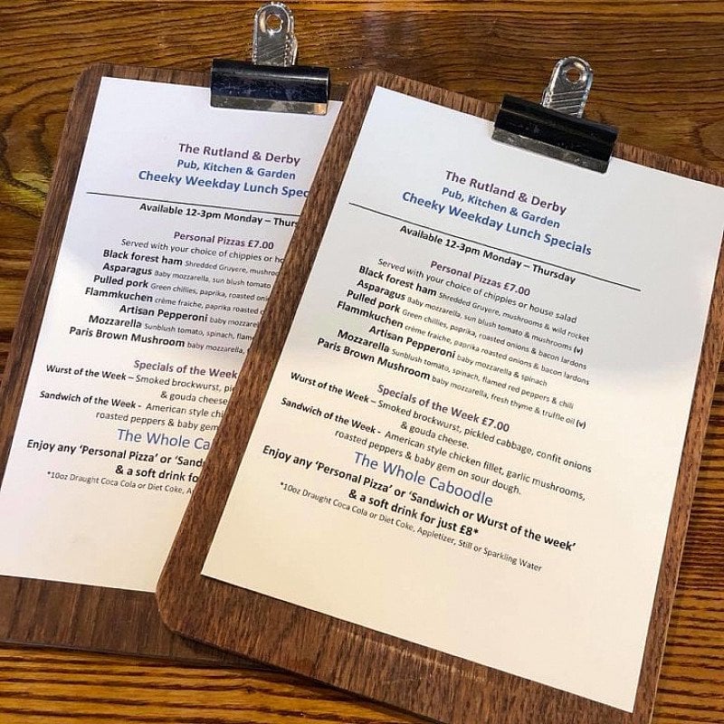 We have new ‘Cheeky Weekday’ lunch specials for you