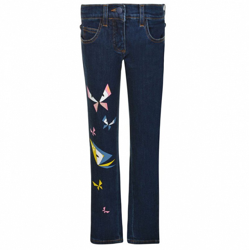 70% OFF - FENDI Children Girls Leg Logo Jeans!