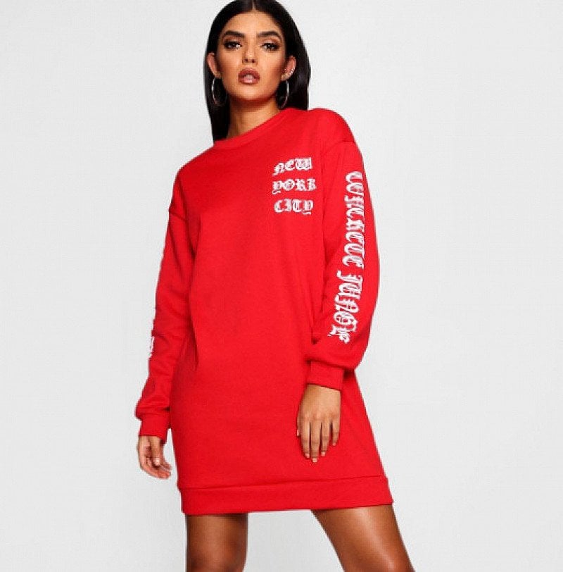 SAVE 22% on this Briella NY Slogan Sweat Dress!