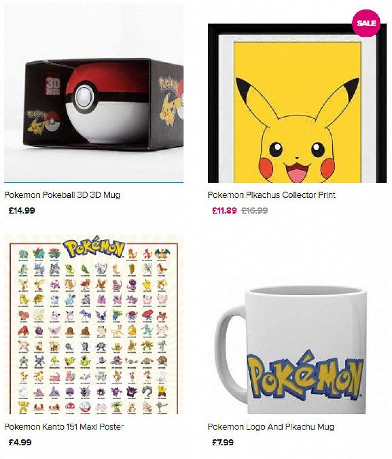 Shop & SAVE on Pokemon Merchandise from £1.99!