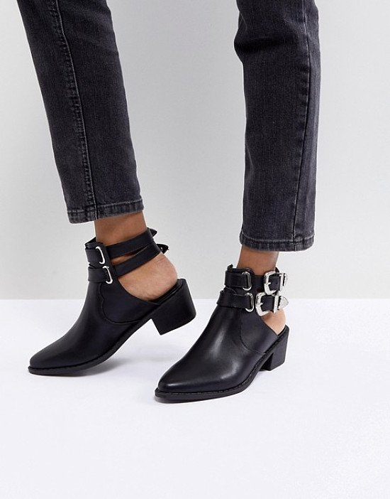 SAVE 58% on these Truffle Collection Western Buckle CutOut Boots!