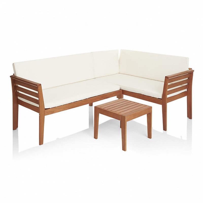 SAVE 20% on this Wooden Garden Corner Lounger!
