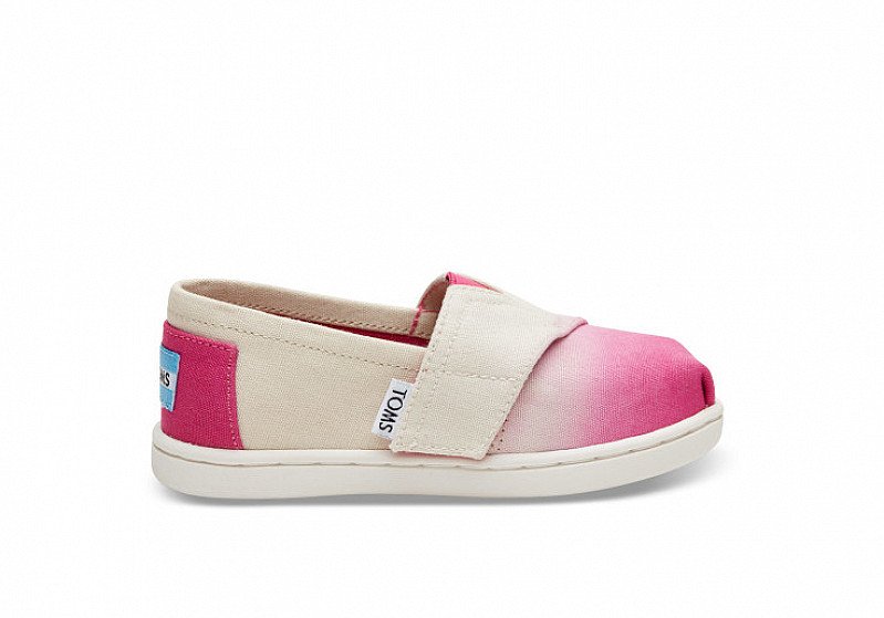 SAVE 15% - Fuchsia Dip Dye Tiny Toms Classic, for kids! (Vegan)
