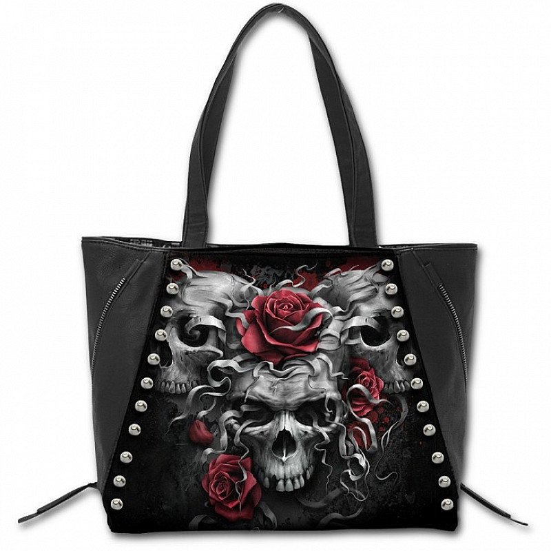 SKULLS N' ROSES Tote Shopper Handbag
