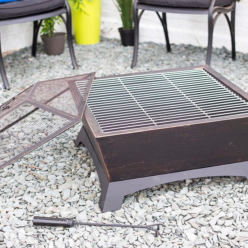 SAVE 20% on this La Hacienda Harleston Firepit With Cooking Grill!