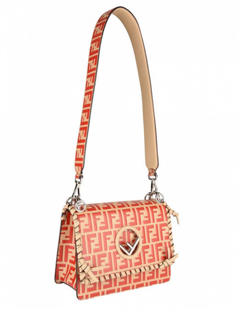 SAVE £790 on this FENDI Kan I Nappa Threading Shoulder Bag!