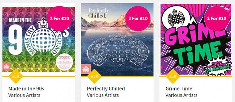 Ministry of Sound: CDs 2 for £10 - SAVE 17%