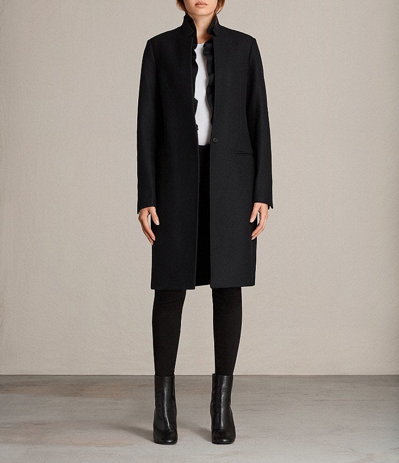 SAVE OVER 60% OFF ALL SAINTS MAE RUFFLE COAT!