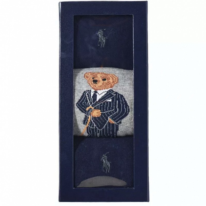 SAVE 29% OFF POLO RALPH LAUREN ASSORTED BEAR SOCK - 3 PACK!