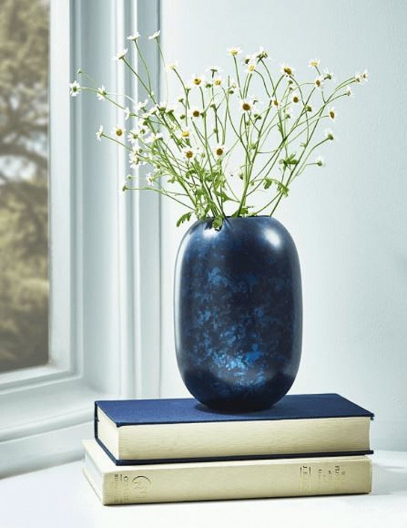 SAVE 50% OFF Blue Marbled Finish Vase!