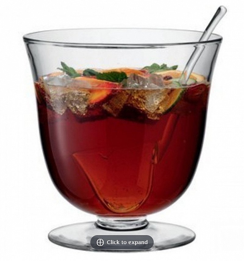 Handmade Glass Punch Bowl and Ladle