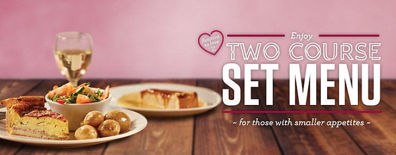Golden Years Menu - 2 Courses from ONLY £4.79!