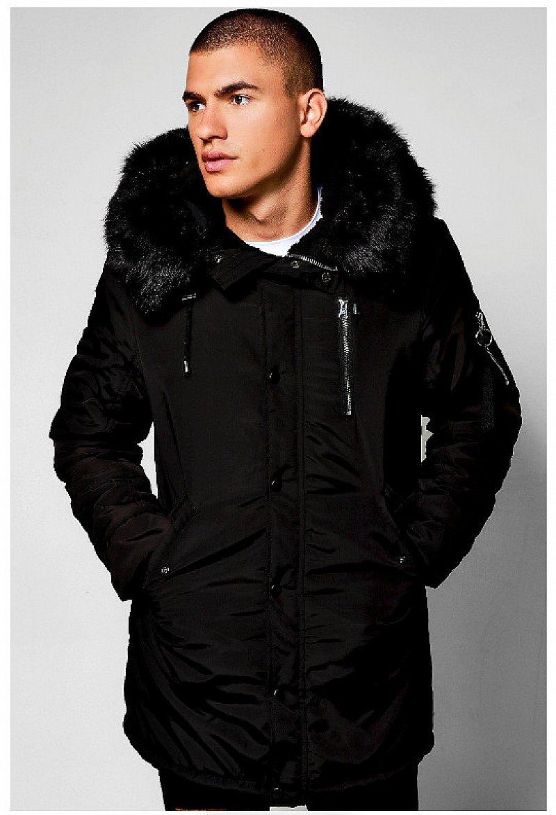 SAVE 20% ON MENSWEAR - MA1 Parka with Faux Fur Hood!