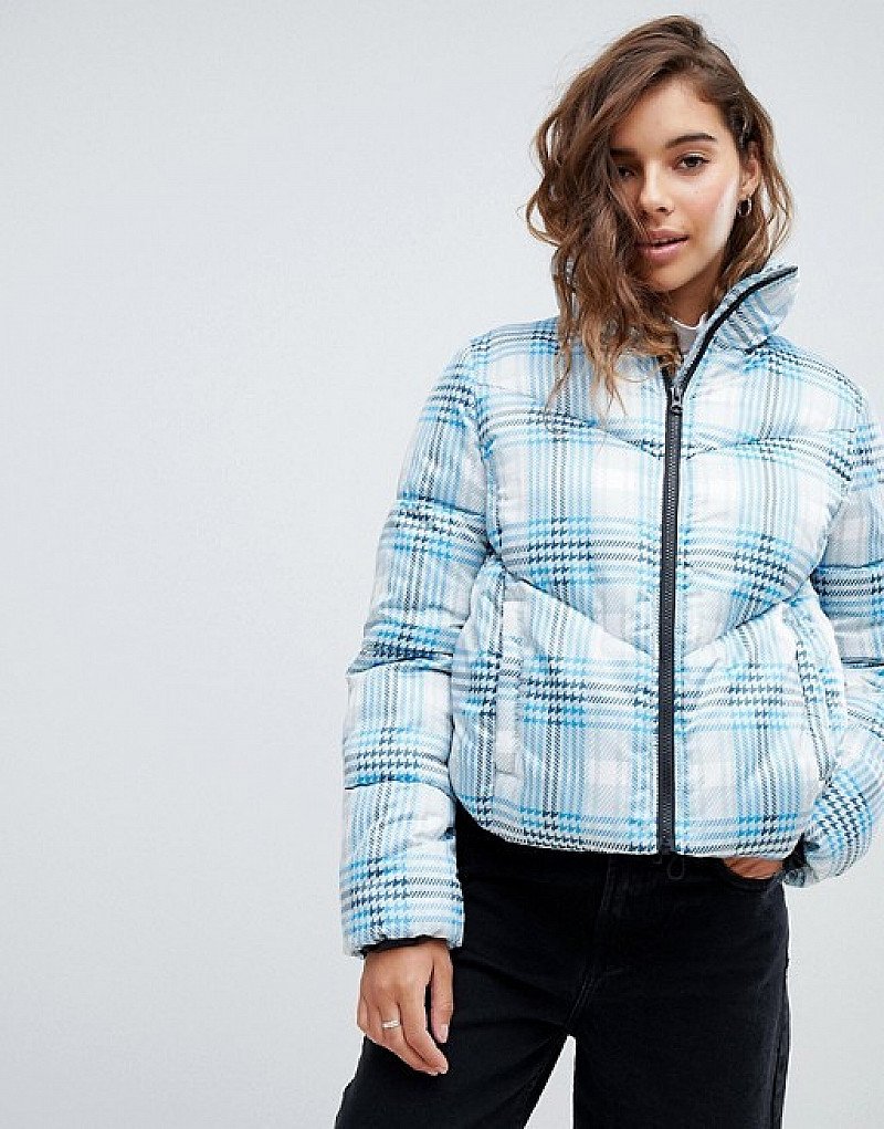 SALE - ASOS DESIGN check puffer jacket!