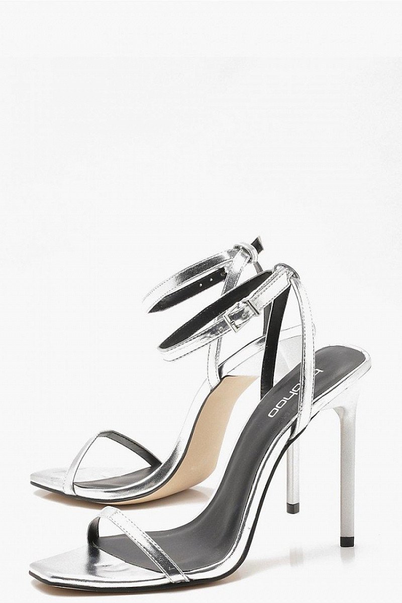 25% OFF - Metallic Square Toe Heels!