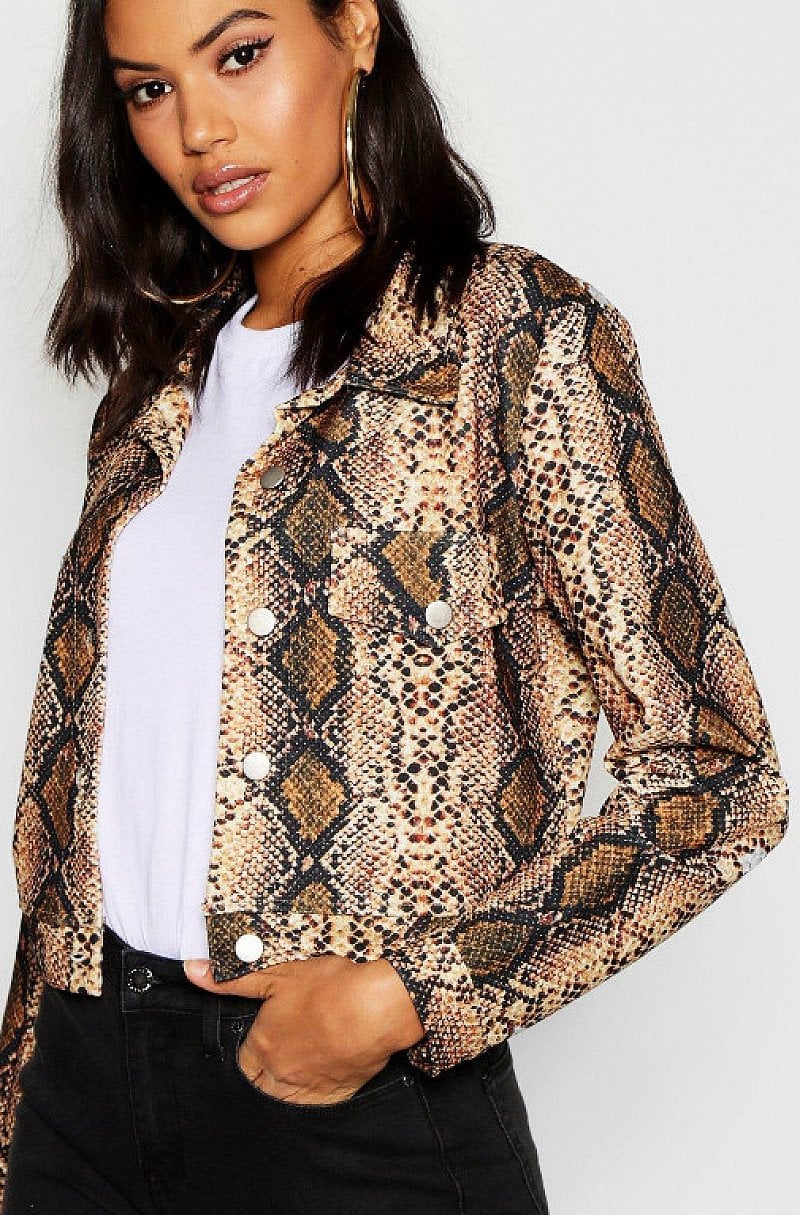 30% OFF - Snake Print Trucker Jacket!