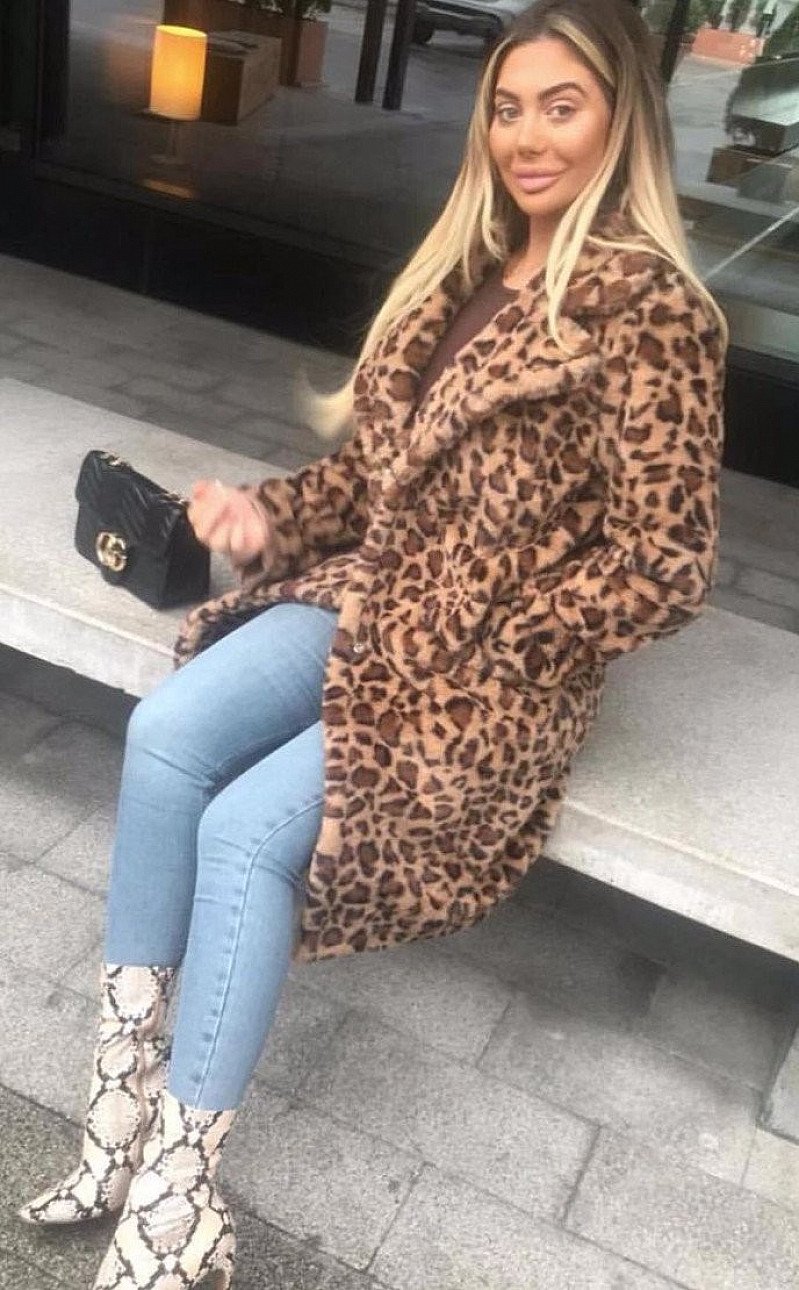 LEOPARD PRINT FAUX FUR COAT NOW WITH 25% OFF
