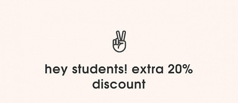 hey students! extra 20% discount