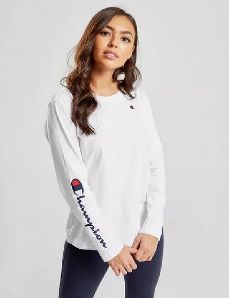 Save- Champion Script Sleeve Long Sleeve T-Shirt