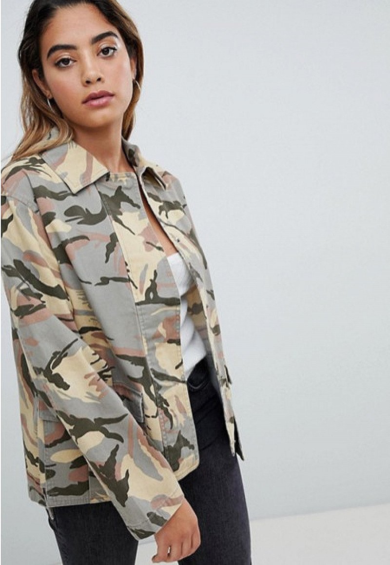 Save- ASOS DESIGN Jacket In Camo Print