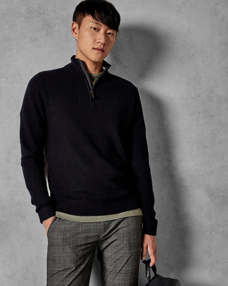 Save- LOHAS Funnel neck wool-blend jumper