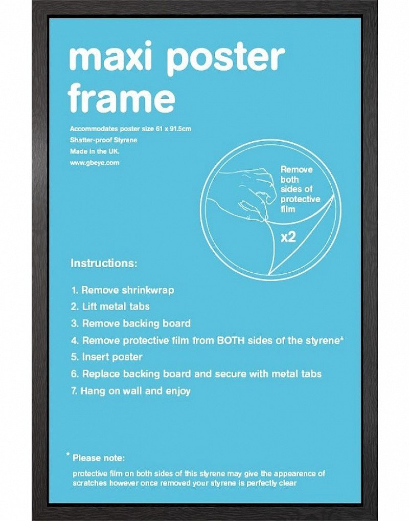 Save- 61X91.5CM MAXI FLAT BLACK MDF FRAME