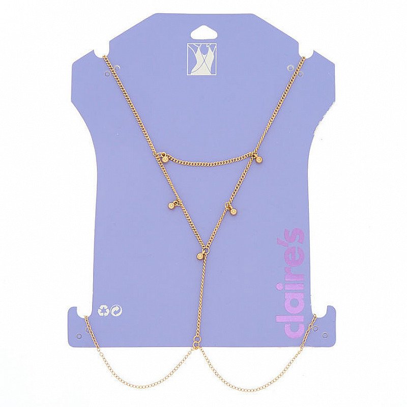SALE, SAVE ON BODY ACCESSORIES - Gold Beaded Body Chain!
