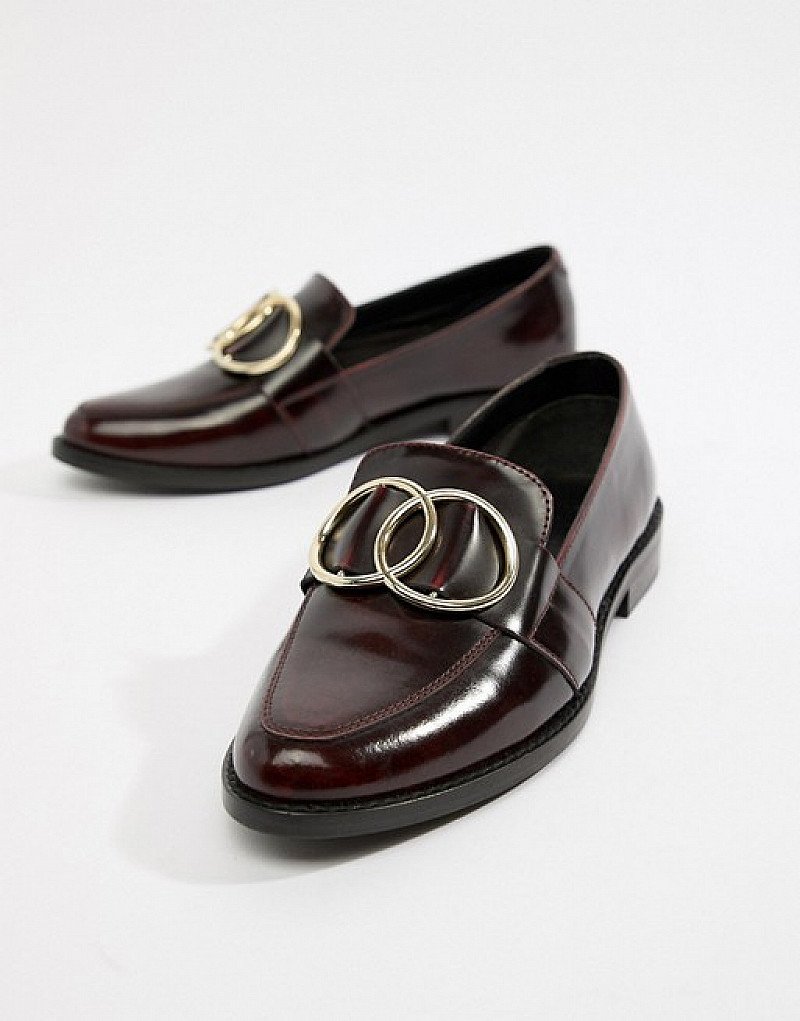 SAVE on these ASOS DESIGN Melbourne leather ring loafer flat shoes!
