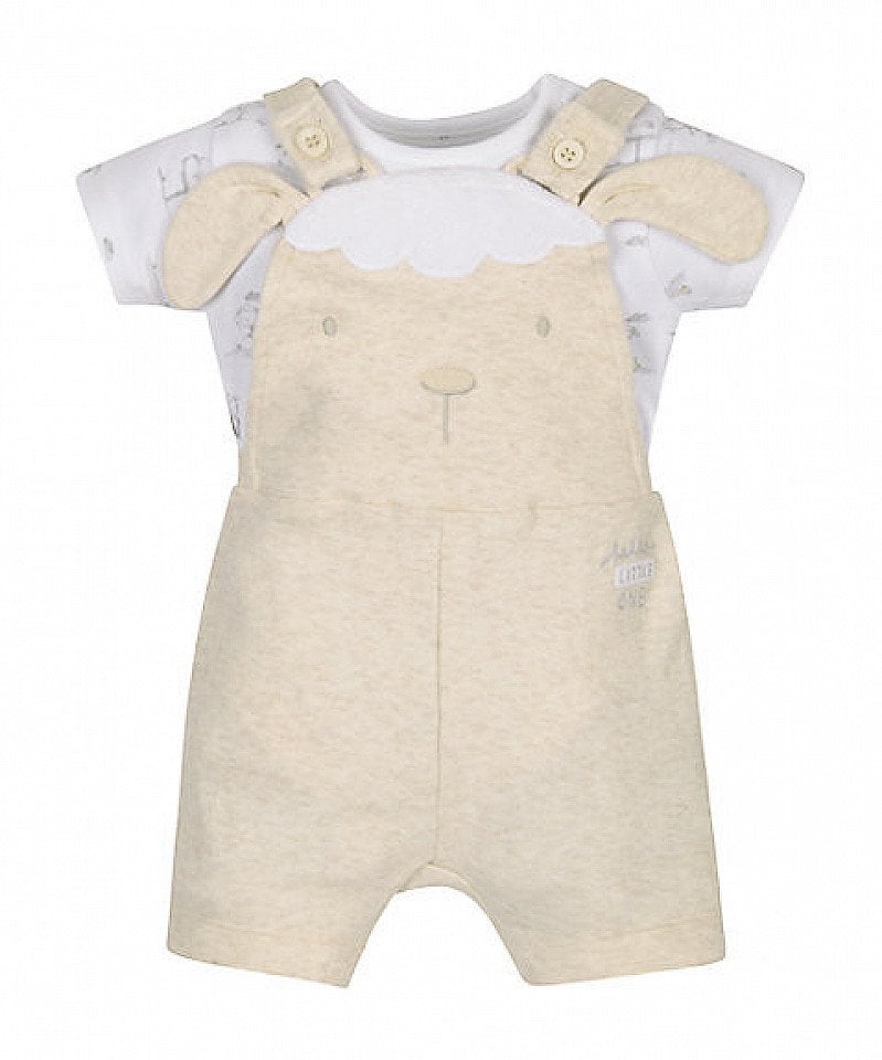 SALE, Save on gorgeous baby clothes - Little Lamb Bodysuit and Bibshorts Set!