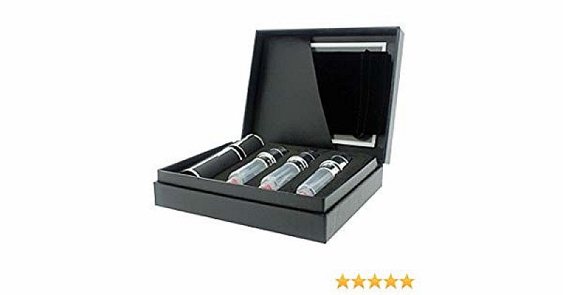 MEN'S GIFT SETS - Perfume Atomiser Classic HD Black Set - Black Case & 3 x Travalo Engines!