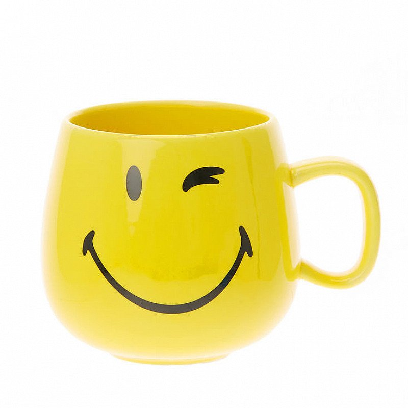 SALE - Yellow Smiley World Face Mug!