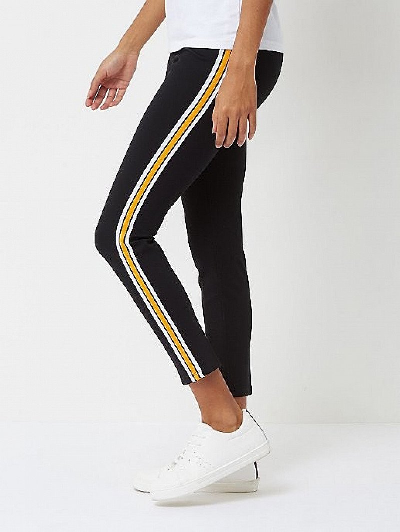 SALE - Black Side Stripe Bodysculpt Shaping Leggings!