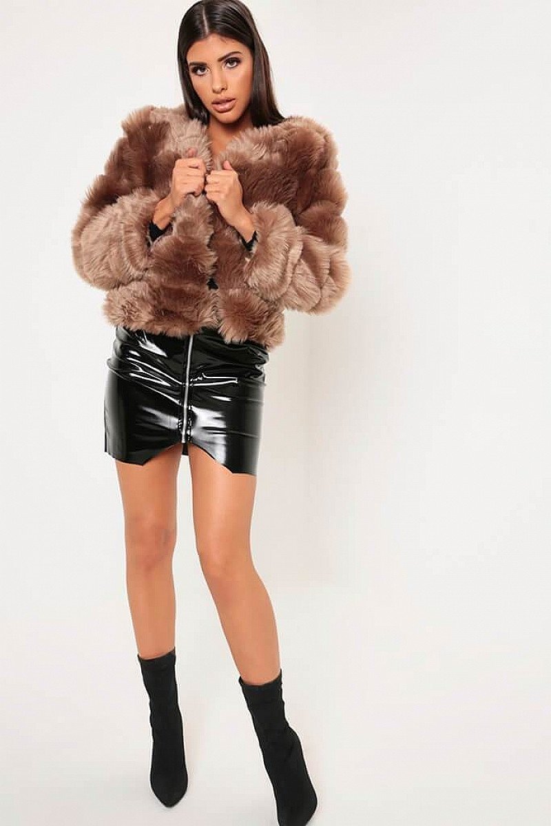 SALE - Camel Faux Fur Long Sleeve Coat!