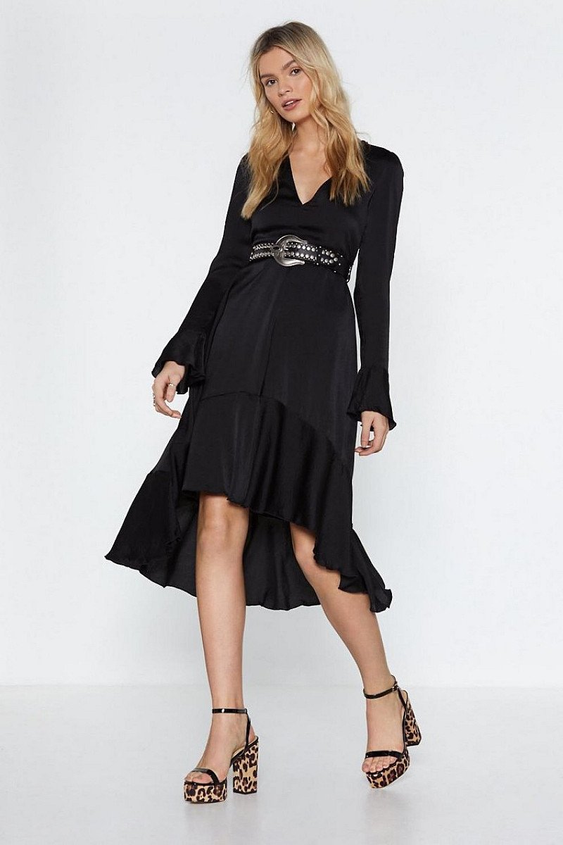 SALE - The Midi Man Satin Dress!