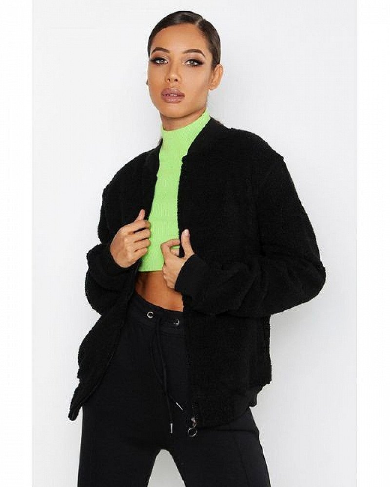 SALE - Zip Through Borg Oversized Jumper!