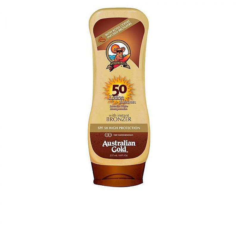 SALE - Australian Gold SPF 50 Lotion Sunscreen With Bronzer 237ml!