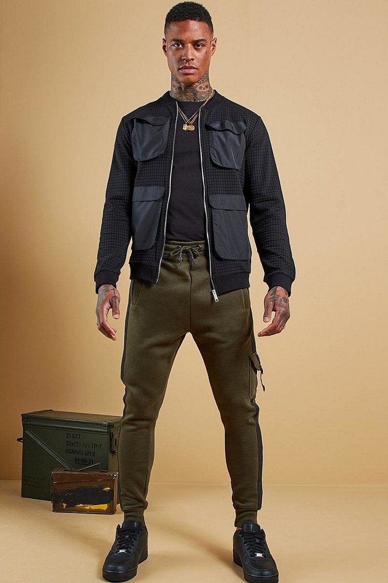SALE - Jacquard Utility Pocket Detail Bomber