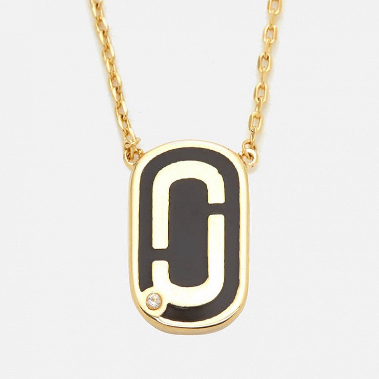 SALE - Marc Jacobs Women's Icon Enamel Pendant - Black/Gold