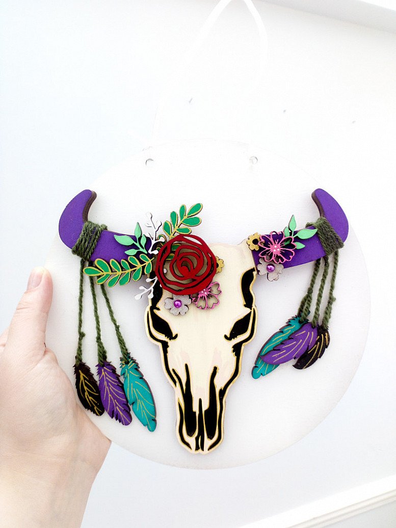 Steer Head Skull Wall Art