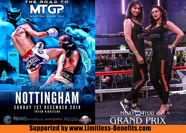 Win 2 tickets to Muay Thai Grand Prix Pryzm Nottingham supported by Limitless Benefits Ring Girls